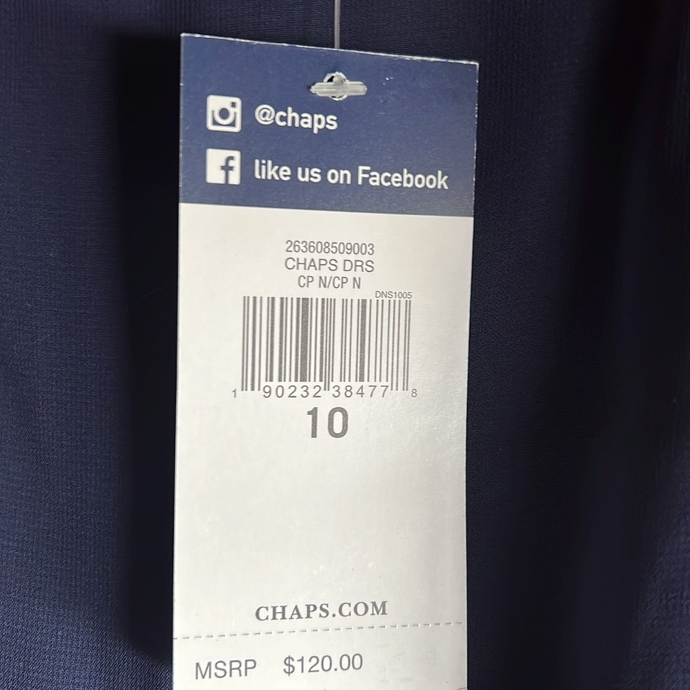 Brand new Chaps blue layered with bow dress size 10 - Picture 3 of 9